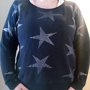 Victoria's Secret Silver Star Sweatshirt small rip